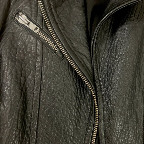 MACKAGE FOR ARITZIA Exclusive Rumer Pebbled Lambskin Leather Moto Jacket  - XXXS - Picture 10 of 12